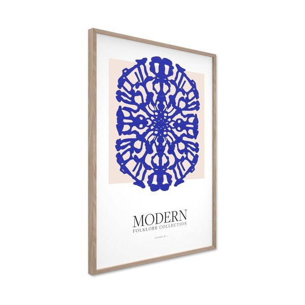 Drukāta glezna ar rāmi 60x90 cm Blue Folklore – Styler-image-4