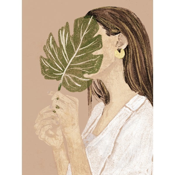 Glezna 60x80 cm Girl with Leaf – Styler