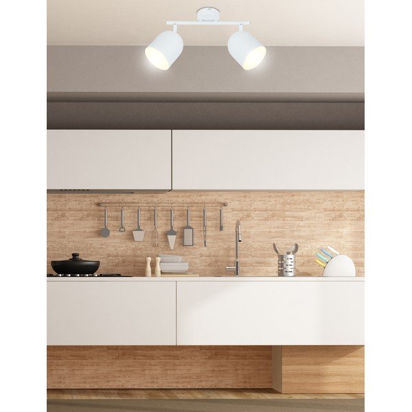 Balta griestu lampa ar metāla abažūru 38x10 cm Azuro – Candellux Lighting-image-1