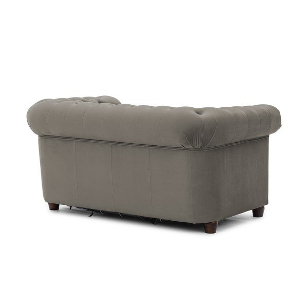 Pelēks samta salokāms dīvāns 148 cm York Blik – Ropez-image-3