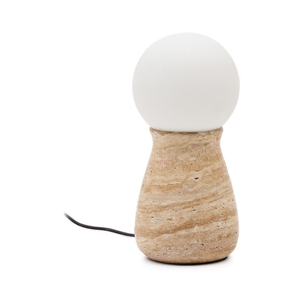 Bēša galda lampa (augstums 31,5 cm) Okeni – Kave Home