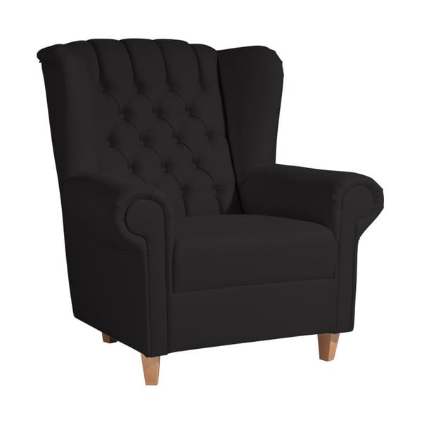 Melns mākslīgās ādas krēsls Max Winzer Vary Leather