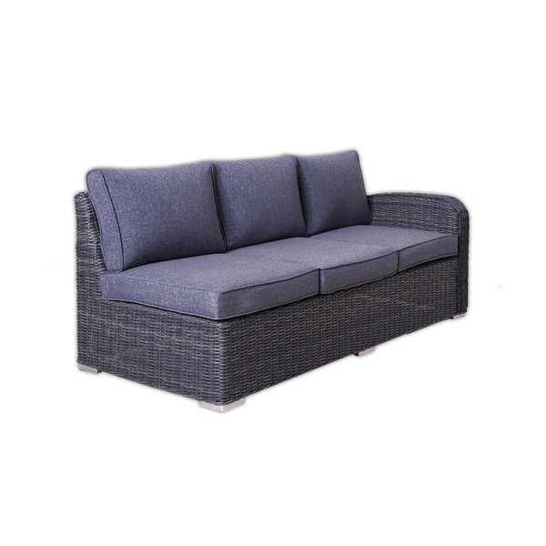 Pelēks mākslīgās rotangpalmas dārza atpūtas komplekts 9 personām Montreal – Rojaplast-image-4