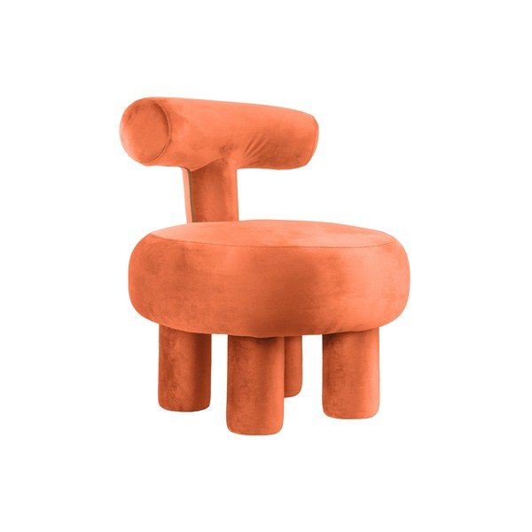 Oranžs samta atpūtas krēsls Abrazo – Leitmotiv