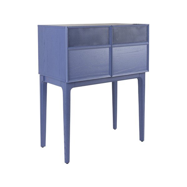 Zila kumode ar ozolkoka imitāciju 80x100x45 cm June – Zuiver-image-2