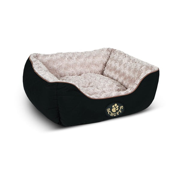 Melna plīša gulta suņiem 50x60 cm Scruffs Wilton M – Plaček Pet Products