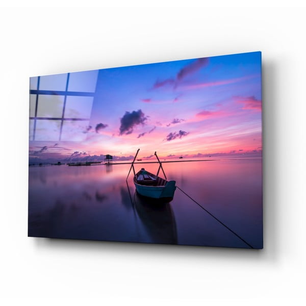 Stikla glezna Insigne Sunset Painting on the Boat, 110 x 70 cm