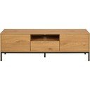 Dabīga toņa TV galdiņš ar ozolkoka imitāciju 140x45x40 cm Seaford – Actona