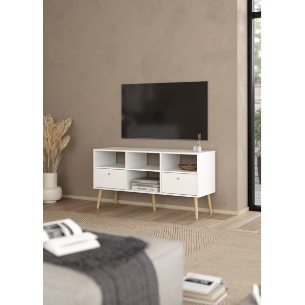 Balts TV galdiņš 117x61 cm Bodo – Tvilum-image-1