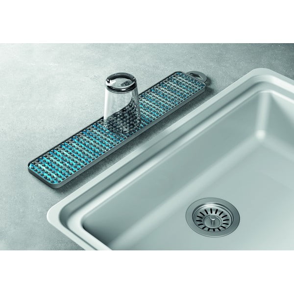 Pelēks plastmasas trauku žāvēšanas paliktnis 42x8 cm Gravity – Metaltex-image-4