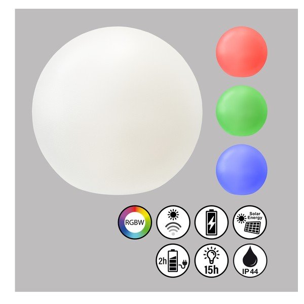 LED piekarināms āra gaismeklis ar saules baterijām ø 18 cm Busso – Fischer & Honsel-image-2