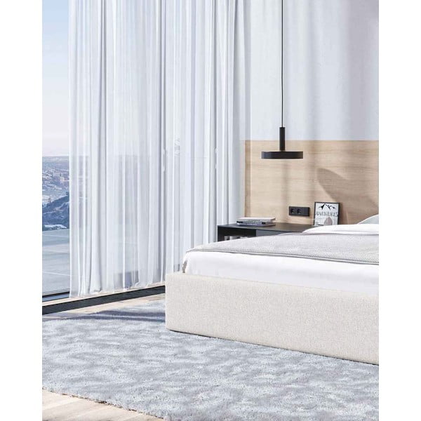 Bēša polsterēta divvietīga gulta ar veļas kasti ar redelēm 180x200 cm Bufo – MESONICA-image-4