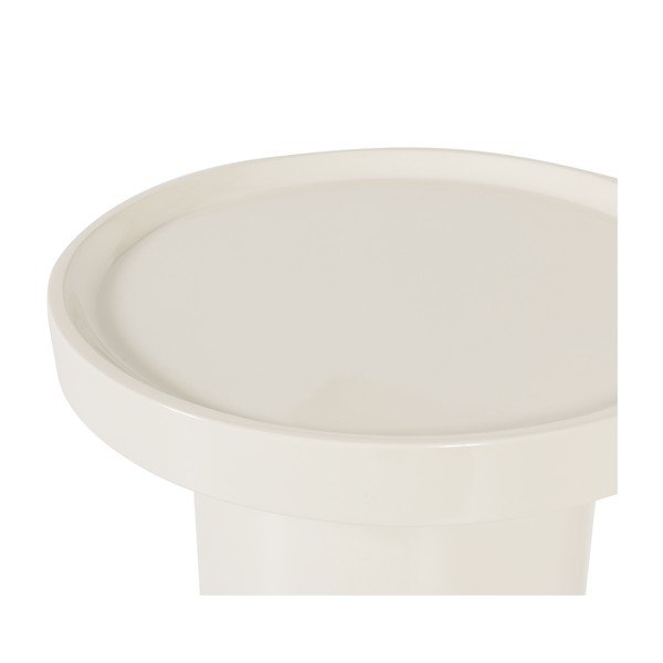 Spīdīgs apaļš sānu galdiņš ø 40 cm Veluna – WOOOD-image-3