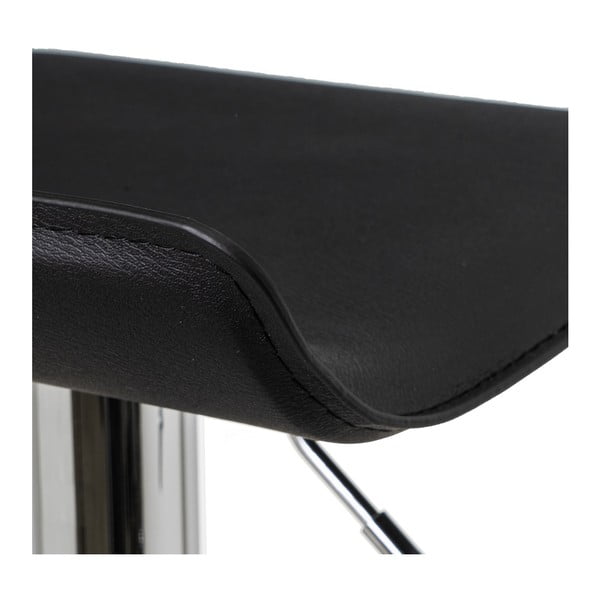 Melnas polsterētas bāra taburetes ar regulējamu augstumu (2 gab.) (sēdekļa augstums 63 cm) – Casa Selección-image-2