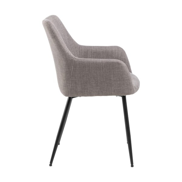 Gaiši pelēki polsterēti ēdamistabas krēsli ar roku balstiem (2 gab.) Lizzy – Actona-image-3