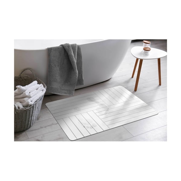 Balts vannas istabas paklājiņš 50x70 cm Malta – douceur d'intérieur-image-1