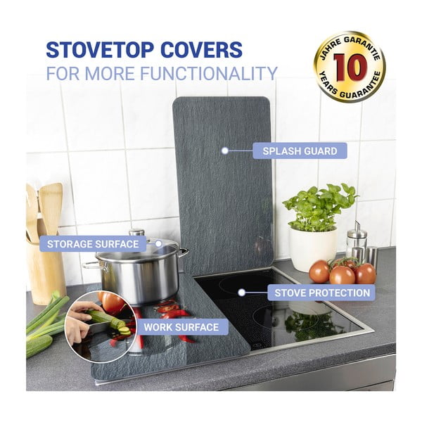 Stikla aizsargplāksnes plītij (2 gab.) Wenko Cayenne, 52 x 30 cm-image-3