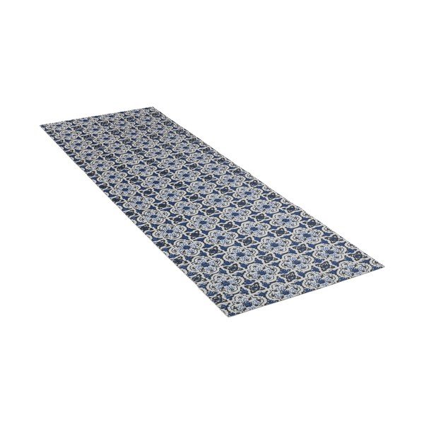 Balts/zils plastmasas vannas istabas paklājs 65x200 cm Murcia – Wenko-image-2