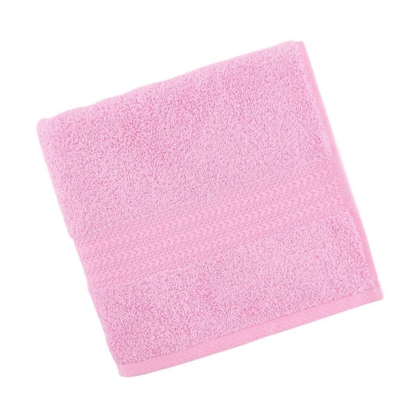 Rozā tīras kokvilnas dvielis Foutastic, 50 x 90 cm-image-1