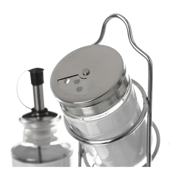 Etiķa un eļļas trauku komplekts (4 gab.) ar statīvu – Casa Selección-image-3