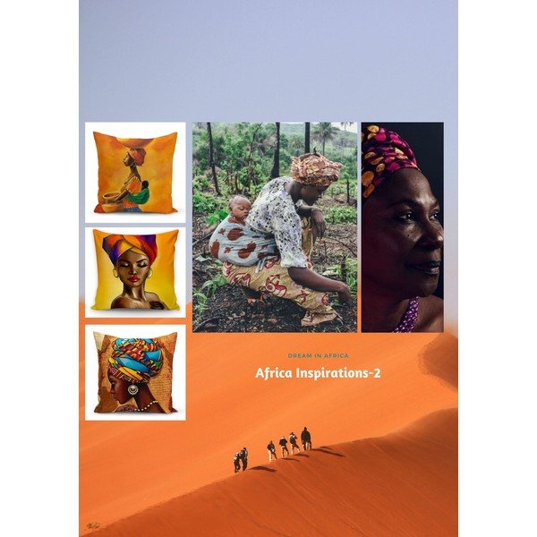3 spilvendrānu komplekts Minimalist Cushion Covers African Culture, 45 x 45 cm-image-4