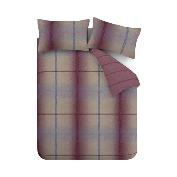 Tumši rozā vienvietīga flaneļa gultas veļa 135x200 cm Melrose – Catherine Lansfield