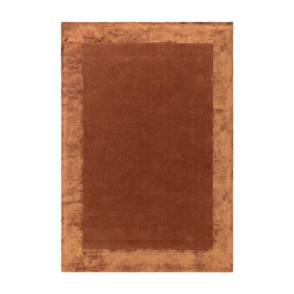 Ķieģeļu sarkans ar rokām darināts paklājs no vilnas maisījuma 160x230 cm Ascot – Asiatic Carpets