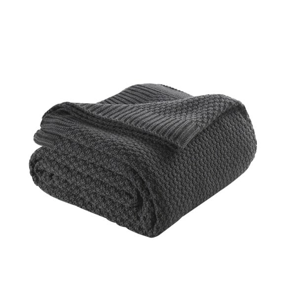 Tumši pelēks gultas pārklājs Silvi, 220 x 240 cm-image-1