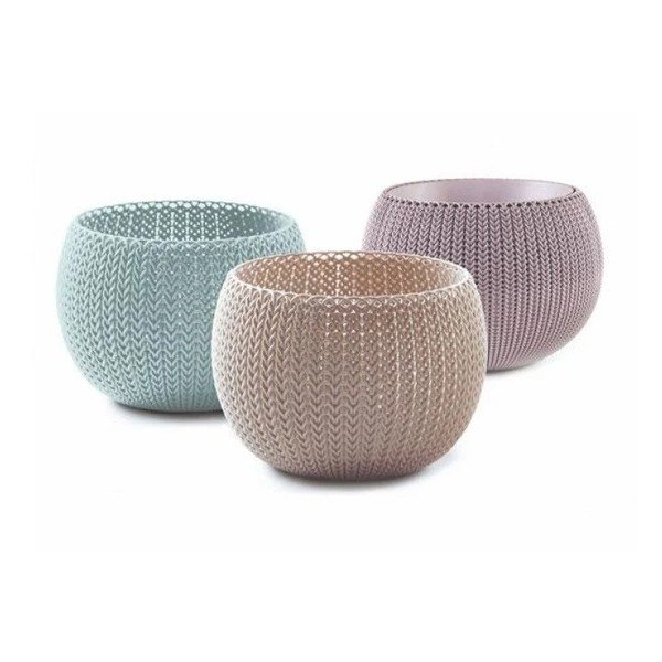 Plastmasas puķu podi (3 gab.) ø 15 cm Cozy – Keter