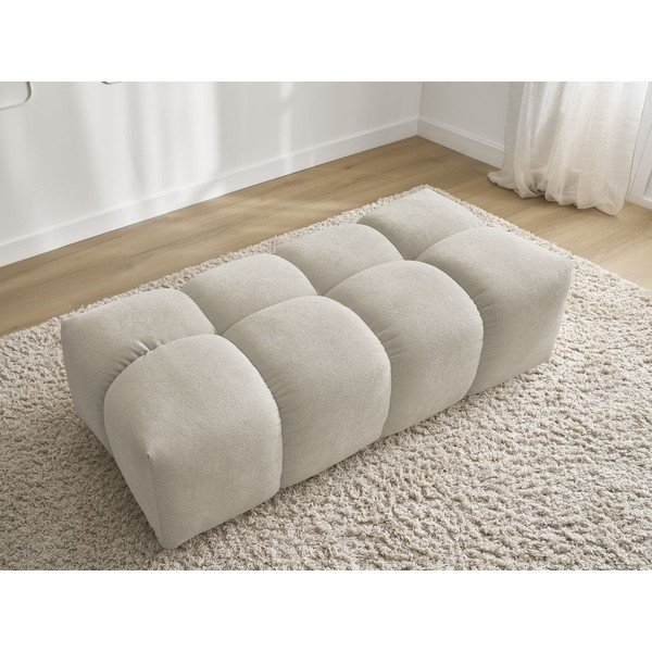 Bēšs kāju soliņš no šenila auduma Everest – Bobochic Paris-image-4