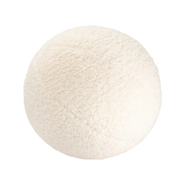 Krēmkrāsas bērnu dīvāna spilvens no buklē auduma Ball – Wigiwama