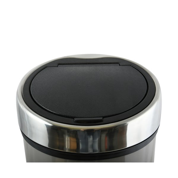 Pelēkbrūna ar pieskārienu atverama tērauda atkritumu tvertne 30 l – MSV-image-3