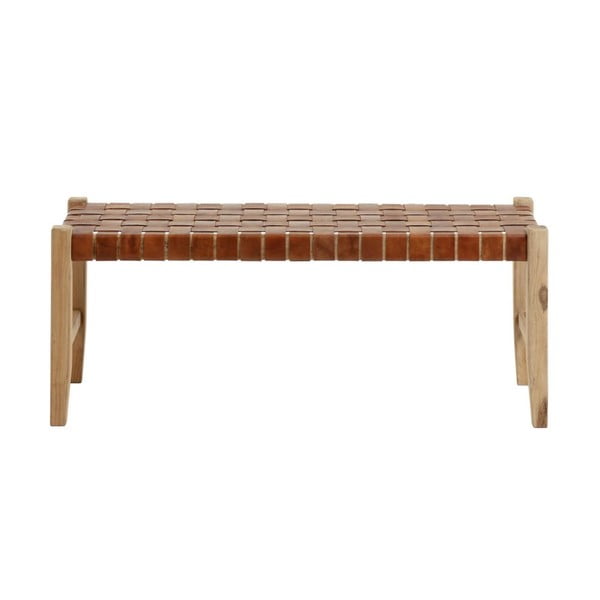 Konjakbrūns/dabīga toņa ādas sols Calixta – Kave Home