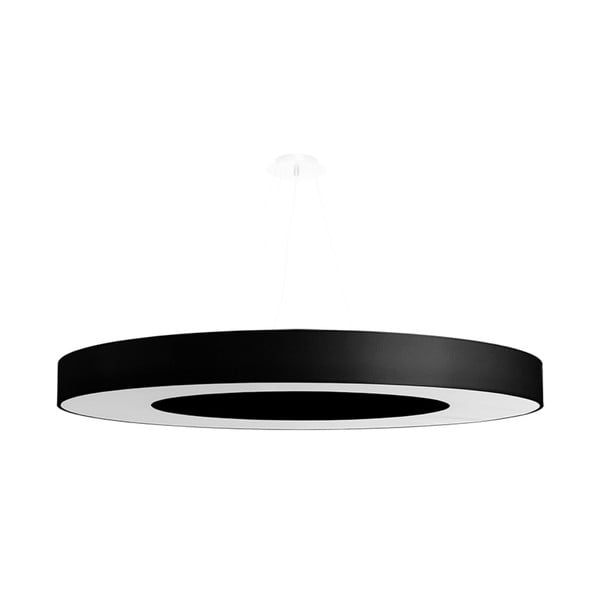 Melna piekaramā lampa ar auduma abažūru ø 90 cm Galata Slim – Nice Lamps