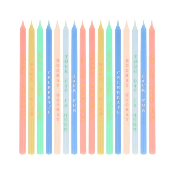 Sveces tortei (16 gab.) Birthday Phrases – Meri Meri-image-2