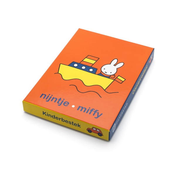 Sudraba krāsas nerūsējošā tērauda bērnu galda piederumi (4 gab.) Miffy – Zilverstad-image-4