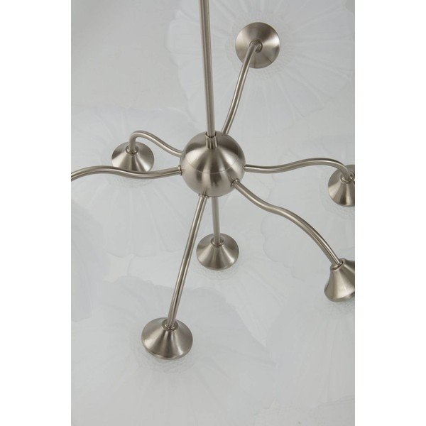 Matētas sudraba krāsas stikla piekaramā lampa ar regulējamu spilgtumu ø 70 cm Nugget – Jotex-image-3