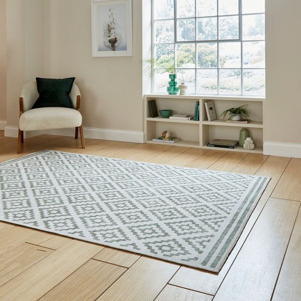 Zaļš mazgājams paklājs 61x120 cm Coral Green – Think Rugs-image-2