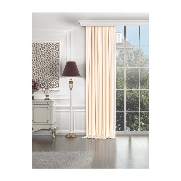 Bēšs daļēji gaismu necaurlaidīgs aizkars 100x250 cm – Mila Home-image-3