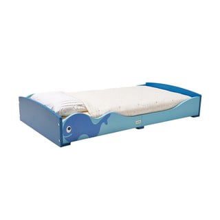 Zila bērnu gulta 70x140 cm Whale – Rocket Baby