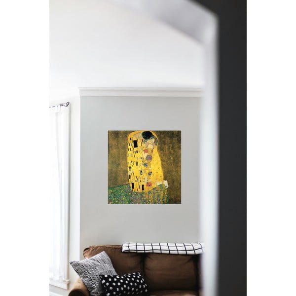 Gleznas reprodukcija Gustav Klimt – The Kiss, 50 x 50 cm-image-1