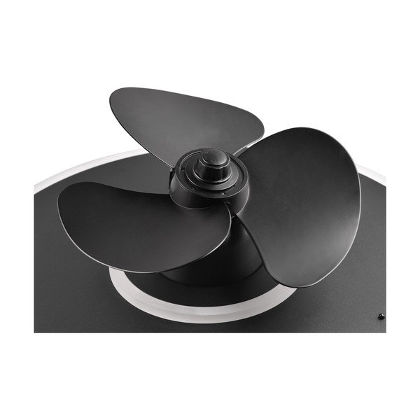 Matēti melna LED griestu lampa Nybro – Trio-image-3