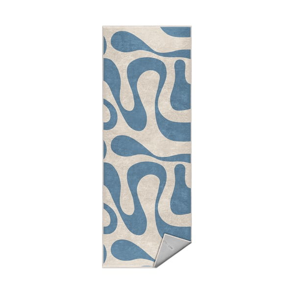 Zils mazgājams celiņa paklājs 60x230 cm Blue Latte – Mila Home