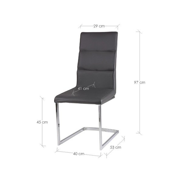 2 pelēku ēdamistabas krēslu komplekts sømcasa Camile-image-2