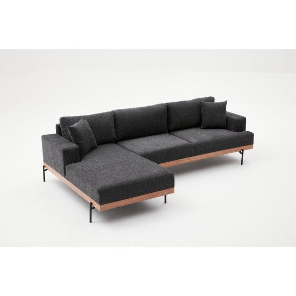 Antracīta pelēks stūra dīvāns (ar kreiso stūri) Liva – Balcab Home-image-2