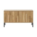 Dabīga toņa TV galdiņš ar ozolkoka imitāciju 100x56x44 cm Gravure – WOOOD