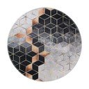 Melnbalts mazgājams apaļš paklājs ø 100 cm – Vitaus