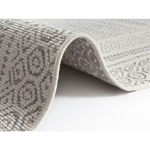 Pelēki balts āra paklājs Ragami Berlin, 80 x 250 cm-image-2