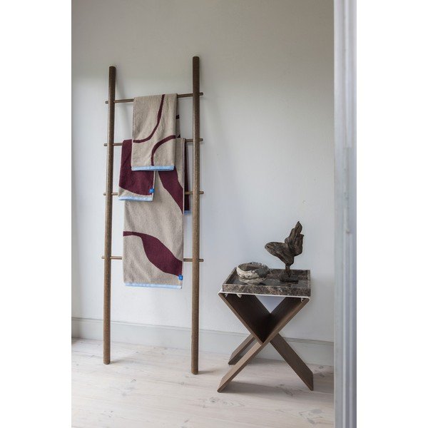 Bordo/pelēkbēši frotē dvieļi no organiskās kokvilnas (2 gab.) 50x90 cm Nova Arte  – Mette Ditmer Denmark-image-1