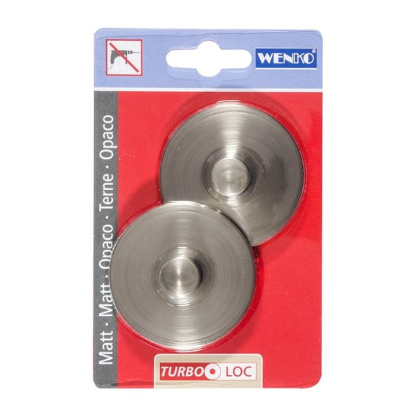 2 sienas āķu komplekts Wenko Turbo-Loc Matt-image-1